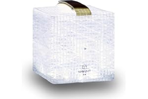 SOLIGHT Design - SOLARPUFF, Rechargeable Solar Lantern with Light Sensor - Collapsible LED Camping Lantern, Easy Open and Fold, No Inflating Needed, Extreme Weather (Hybrid)