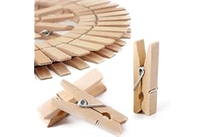 JONAMI Mini Pinzas de Madera Natural 2,5CM – 100 Piezas para Manualidades Decoración Fotos Tarjetas Etiquetas Proyectos DIY