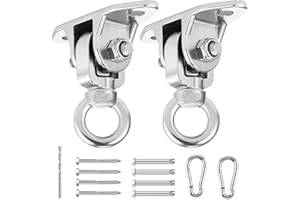 Gifort Gancio Soffitto, Girevole a 360°Gancio Altalena SUS304, capacità Portante 450KG, per Il Fissaggio al Soffitto, per Sacco Boxe, Poltrona Sospesa, Sacco da Boxe, Altalena