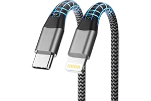 AINPOW USB C Lightning Kabel 2M [MFi Zertifiziert], iPhone Ladekabel USB C Lightning Ladekabel iPhone Schnellladekabel Nylon Lightning Kabel USB C für Apple iPhone 14 Pro Max/14 Plus/13/12 Mini/11/XR/X/8/SE