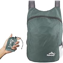 3er Set Ultraleichte Faltbare Rucksäcke | Wasserdicht & Nur 80g | Mit 6 Karabinern