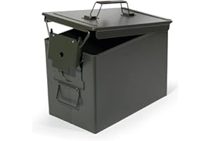 GREELUE Munitionskiste, US Ammo Box, Patronenbox, Aufbewahrungsbox für Lithiumbatterien, Munition (Armeegrün-30cm)