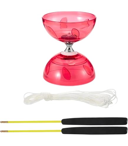 Diabolo Vrijloper met kogellagers, drievoudige opbergset, diabolo