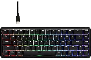 Tastiera da gioco cablata MechLands AK680 MAX con interruttore a effetto Hall, tastiera magnetica a innesco rapido con frequenza di polling 8K, struttura superiore, RGB (nero)