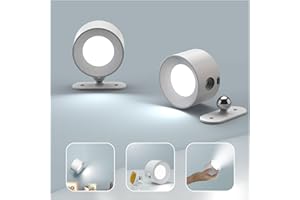 Feallive Lámpara de pared LED, Apliques Interior 2 Pcs puerto de carga USB, Control táctil 3 niveles de brillo temperatura de 3 colores Focos de pared libremente giratorio luces (Blanco)