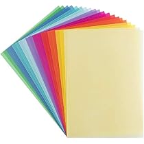 Lot De 24 Feuilles Papier Calque Coloré A4 Qiareoiu - 12 Couleurs Dont Or & Argent - Pour Créations, Impressions & Lanternes