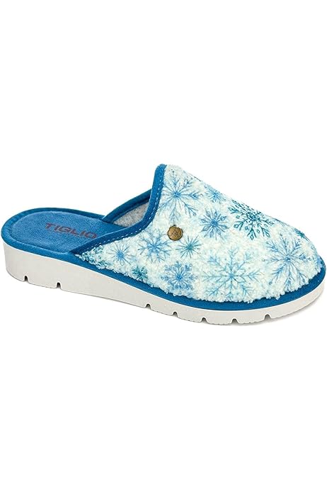 Tiglio Ciabatte In Blu Ciabatta Invernale Donna Pantofole