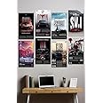MyTees Pack of 8 - Car Posters 7.5x12 inch (A4 Size) 300 GSM | Car Aesthetic Graffiti Style - Sports Car Posters - Porsche Street Ruling Cars - Posters Wall Art For Bedroom, Living room