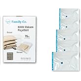 Family Co. Vakumlu Hur&ccedil; Poşet Setleri 5 Par&ccedil;a 50x70-2, 60x80-2, 80x100-1