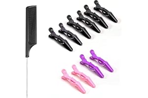 BEIIEB 10 fermagli per capelli a coccodrillo per acconciature professionali fermagli per capelli in plastica per signore e ragazze salone casa