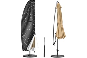 MI CASA Parasol Protective Cover, Parasol Cover Protective Cover for Parasol 2 to 3 m, Cantilever Parasol Protective Cover, Garden Umbrella Cover, Waterproof and UV-Anti (205 x 25 x 57/48 cm)