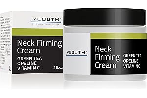 YEOUTH Creme Fermeté Cou, Crème Anti-Age pour le Décolleté, Crème Anti-Rides Femmes/Hommes, Soins du Visage Crème pour le cou Cible Crème Double Menton 60ml