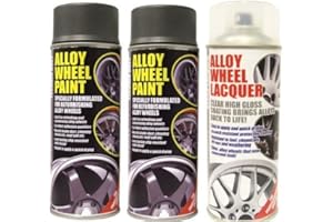 AUTO INPART E-Tech 2 x Tecknik Grey Alloy Wheel Paint and 1 x Lacquer Kit - Etech