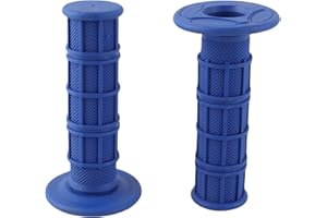 QIILU 1 par 7/8 '' 22mm Negro Manillar Mangos de goma universal Manillar de motocicleta Mangos de mano para Dirt Bike Motocross