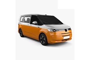 SOEKODU Auto Windschutzscheiben Abdeckung Ersatz für VW T7 2021-2022, 600D Luxus Frontscheiben Sonnenschutz, 100% Verdunkelnd, Blockiert UV Strahlen, Wetterfeste Frontscheibe Wrap Cover