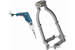 Roadtime Adaptador de broca de agujero cuadrado para taladro de banco o taladro de mano, abrazadera de soporte de mortaja de diámetro entre 38 mm y 55 mm, soporte de fijación para taladros cuadrados