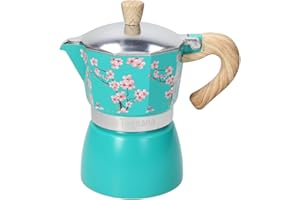 Tognana Japan Collection, Caffettiera 3 tazze, alluminio, verde acqua