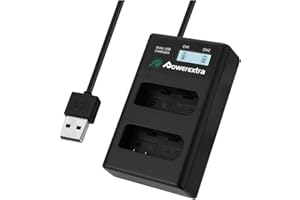 Powerextra EN-EL14 LCD USB Charger for Nikon EN-EL14 EN EL14a D3100, D3200, D3300, D3400, D3500, D5100, D5200, D5300, D5500, D5600, Coolpix P7000, P7100, P7700, P7800 Cameras