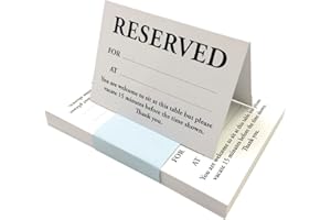CYDPrinting A6 Table Reserved Tent Cards (A7 when folded) for Dining Restaurant (50 pack)