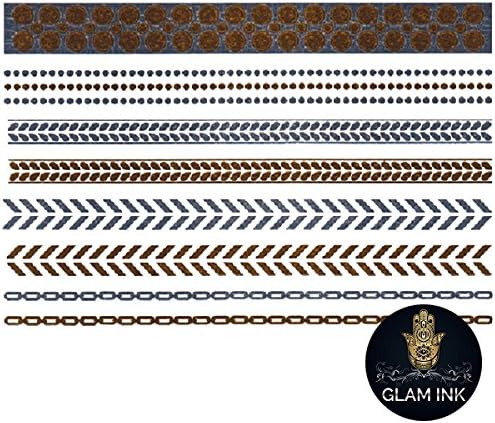 Hair and Body Gold Silver Metallic Temporary Tattoo's Hold Me