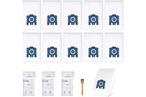 KOYIEIOO 10 Pack Dust Bags GN Replacement Compatible with Miele Hoover GN Vacuum Cleaner Bags Fits for Classic C1 Complete C2 Complete C3, S2 S5 S8 Series with 3 Motor Protection & 3 Exhaust Filters