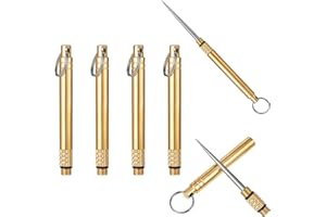 INGJIA Stuzzicadenti Portatili in Titanio,Stuzzicadenti in Metallo,Stuzzicadenti Riutilizzabili,4Pcs Stuzzicadenti Portatile in Metallo,Stuzzicadenti Riutilizzabili per Campeggio all'aperto