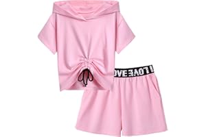 Arshiner Filles Ensembles de Vêtements été Coloré T-shirt et Short Set Enfants Sport Loisirs Mode Ensemble pour Fille 5-14 ans