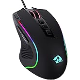 Redragon M612 Predator RGB-gamingmuis, 8000 DPI bedrade optische gamermuis met 11 programmeerbare knoppen en 5 verlichte modi