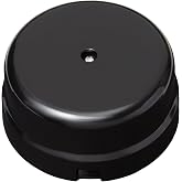 OASHISU Porcelain Bypass Box, black, &Oslash; 78 mm Depth 35 mm | for 4-hole installations for cable entry/output, for installation