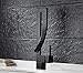 Produktbild MLFMHR TH-221Badezimmer waschbecken wasserhahn Moderne Kreative Design Einhebel Griff Mono Bad Becken Mischbatterie mit Wasserfall Auslauf (Schwarz)