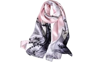 STORY OF SHANGHAI Bufandas de 100% Seda de Morera Pañuelo Mujer Seda Chal Estolas Madre y Dama Regalos para Mujeres