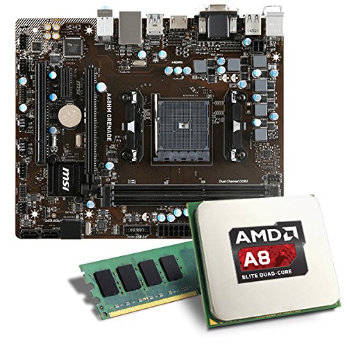 AMD A8-7650K / MSI A68HM-GRENADE Mainboard Bundle / 8192MB | CSL PC Aufrüstkit | AMD A8-7650K APU 4x 3300 MHz, 8 GB DDR3, Radeon R7, GigLAN, 7.1 Sound, USB 3.1 | Aufrüstset | PC Tuning Kit