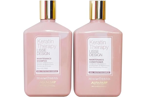 Alfaparf lisse Motif Keratin Therapy kit de maintenance – Shampooing + revitalisant 2 x 250 ml