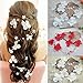 Produktbild DIY romantische Braut Tiara, elegante künstliche Perlen Perlen Threaded Angelschnur-wie Kette Garland Innovative Möbel Hochzeit Dekoration