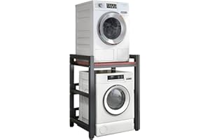 VETERS Dryer Stand Height adjustable Portable Stacking Kit for Front Loader Washing Machine & Tumble Dryer,Storage Rack over washing machine storage unit,400KG Load Capacity
