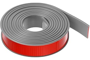 sourcing map Banda de borde en forma de U de 1-3/32 pulgadas x 9.8 pies (28 mm x 3000 mm) autoadhesivo TPE flexible protector de borde para reparación de muebles, gabinetes, mesas, color gris