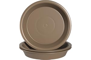 GAKUMXL Plant Saucer 15 20 27 30cm 3 Pack plant tray Heavy Duty Sturdy Durable Thicker Plastic Plant Drip Trays for Indoor Outdoor Garden (20cm, Brown)