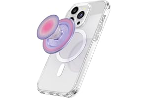 PopSockets: PopGrip Round dla MagSafe - Pierścień Adaptera do MagSafe w Zestawie - Rozkładany uchwyt i stojak do telefonów z wymiennymi krążkami PopTop - Aura
