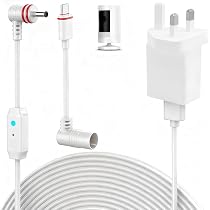 Confezione da 2 cavi di alimentazione e adattatore da 7 m, compatibile con Ring Spotlight Cam Plus/Pro e Stick Up Cam. Batteria, cavo di ricarica per anello, spina di alimentazione resistente alle