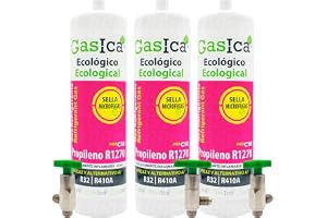 Ralertreik Gaskylvätska gas C10 kompatibel med R32 R410A ventil ingår (3 flaskor)