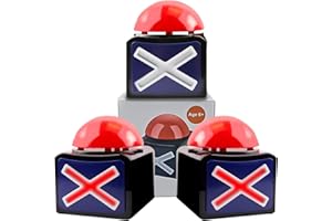 BUYVIKAY Spiel Antwort Buzzer mit Licht und Ton Trivia Quiz Got Talent Buzzer pro Game Show,Leuchtender und klingender Buzzer（3 Pack)