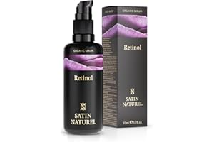 SATINNATUREL Retinolo Viso con Acido Ialuronico Viso e Niacinamide 50ml, Siero Viso Antirughe con Aloe Vera Bio per Pelli Sensibili, Siero Retinolo Viso - Retinol Serum - Siero Antirughe Viso Donna Satin Naturel