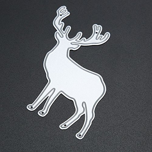 Amazingdeal365 Reh Metall Form Schablonen Schneiden DIY Dekor Sammelalbum Karten Buchzeichen Lesezeichen als Geschenk für Freunde Geburtstag Kinder,Kindergarten Hobby Schule Handarbeit Unterricht usw. Ein tolles Geschenk! - 5