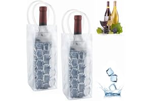 COLDCHILL Ice Wine Bags, Wine Cooler, Wine Cooler Refrigerator, Wine Bottle Cooler for Red / White Champagne or Sparkling. Gel Cooler Holder Freestanding Carrier Cool Set of 2