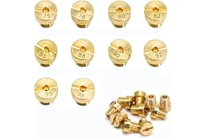 BSDYCL 10 Pcs Carburetor Main Jets, Main Jet kit, M5 Main Jet Replacement 75‑98 for DellOrto Carburetor PHBG PHVA SHA AD/DS Racing Injector Nozzle