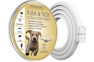 PONIZNO Collare Antiparassitario Per Cani, Collare Antipulci Cane Sicuro Ed Efficace, Collari Antipulci e Zecche per Animale, Guinzagli Antizecche Per Pet Per Cani Di Tutte Le Taglie, 65 cm Taglia Unica