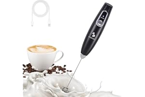 BEPER P102SBA009 Espumador de leche eléctrico recargable, batidor de acero inoxidable extraíble, USB incluido, batería de 40 minutos de duración, ideal para leche, matcha, chocolate y capuchino.