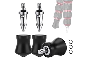 NEEWER Universal Rubber Feet Tripod Spike, 3 PCS Nonslip Tripod Feet for Uneven Ground, 1/4" Replacement Spike Compatible with Andoer Gitzo Benro Induro Kingjoy Weifeng Tripod Monopod, HW-35