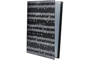 Musikfil mapp A4 storlek arkmusik mapp papper dokument musik tema 40 fickor förvaringsmapp (filmapp