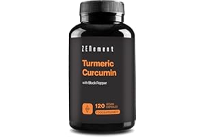 Turmeric Extract with Black Pepper – 95% Curcuminoids – Natural and Vegan Origin – 4-Month Supply – 120 Vegan Capsules – Zenement
